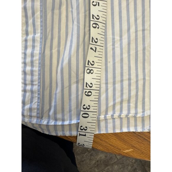 J.Crew Mens Shirt XL Classic Blue White Striped Long Sleeve Button-Down - Picture 7 of 8
